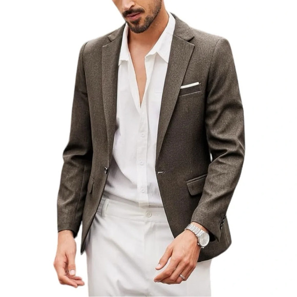 NWT COOFANDY Men's Blazer Casual Sport Coats Slim Fit One Button Suit Jacket - Picture 5 of 5